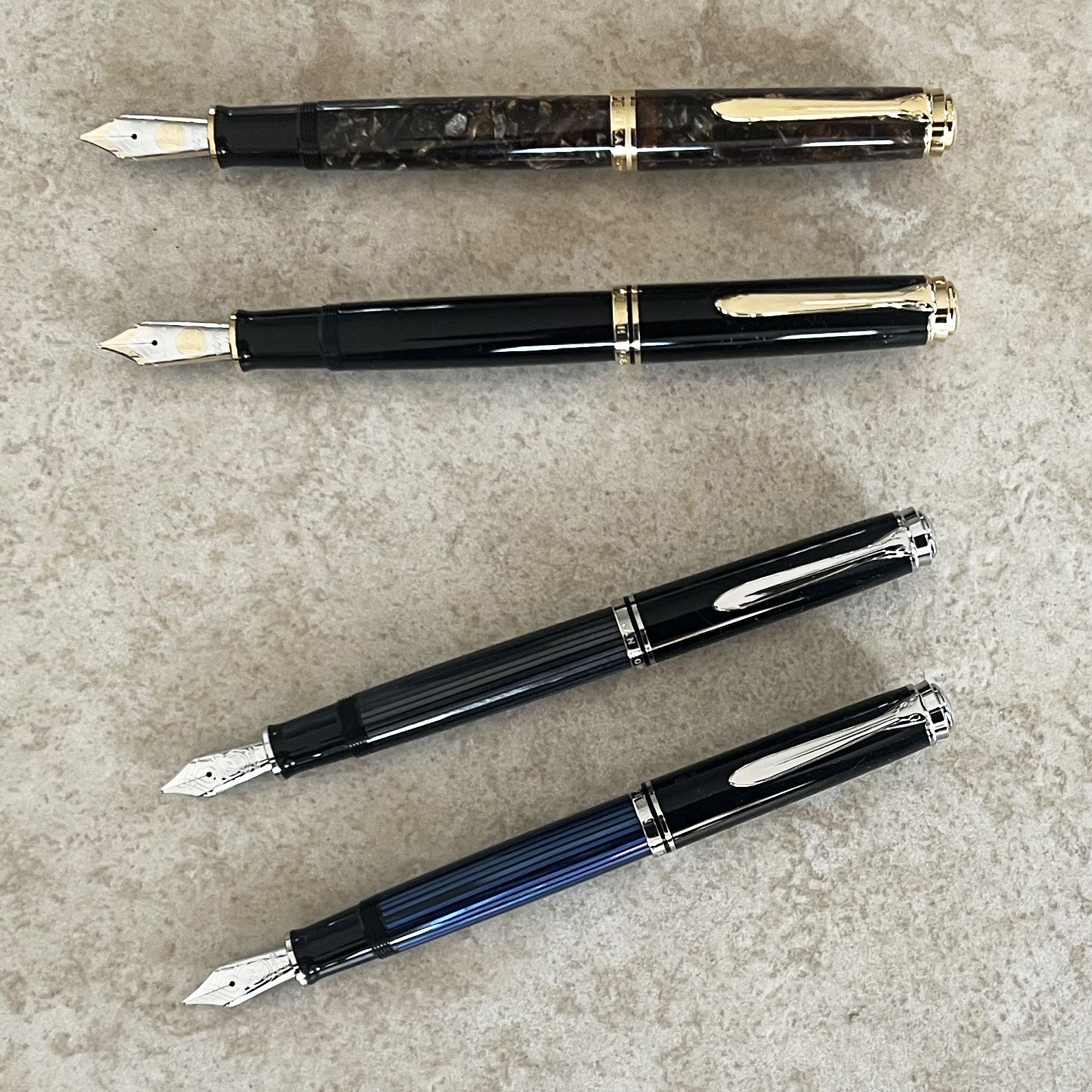 Four Pelikan fountain pens