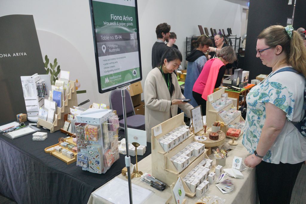 An exhibitor table