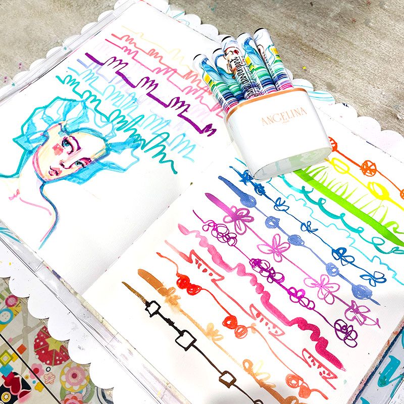 INKredible meet your markers 1 doodles in notebook