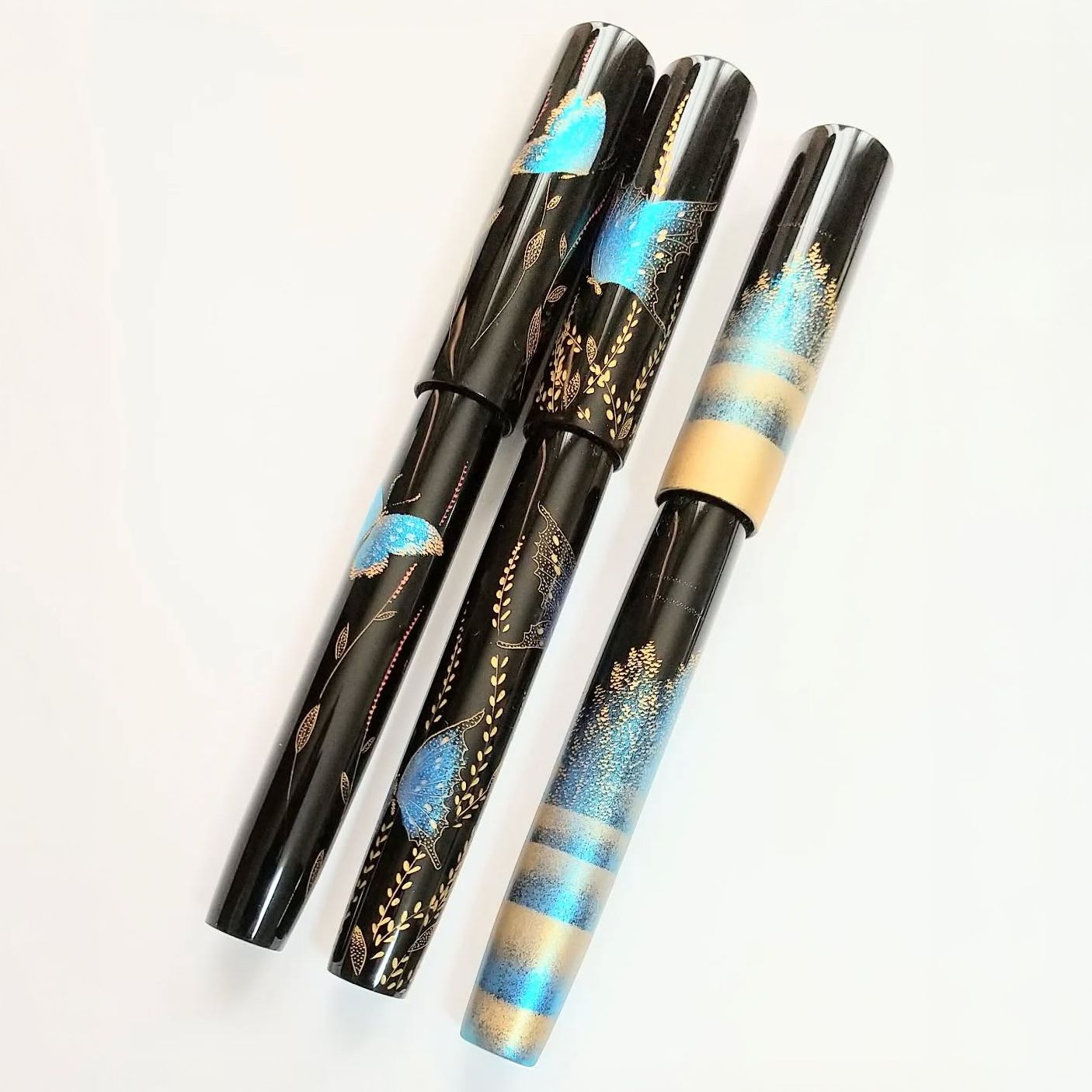 Three Maki-e fountain pens