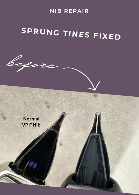 Nib repair before