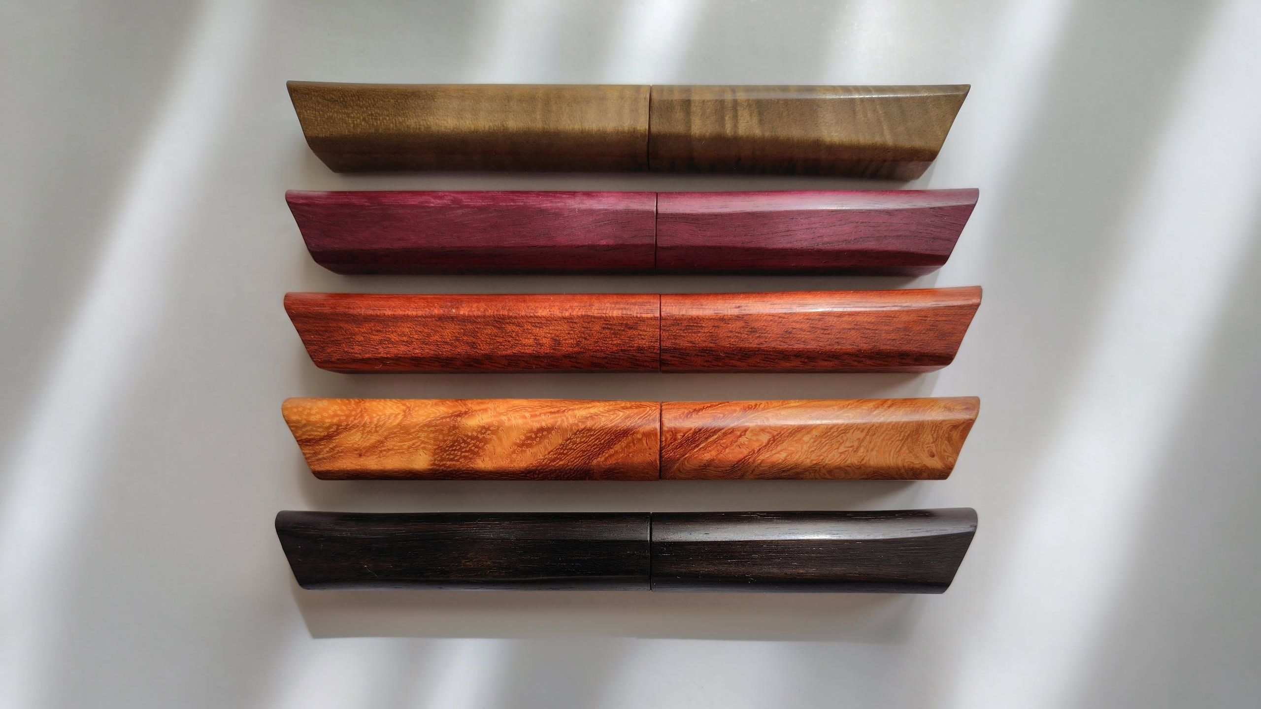 Wooden fountain pens in a stylish asymetric design