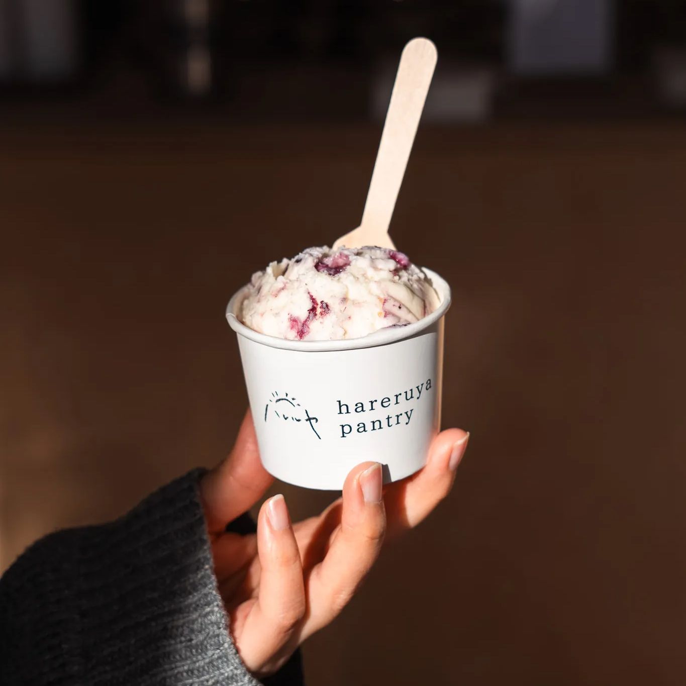 ice cream scoop in a cup