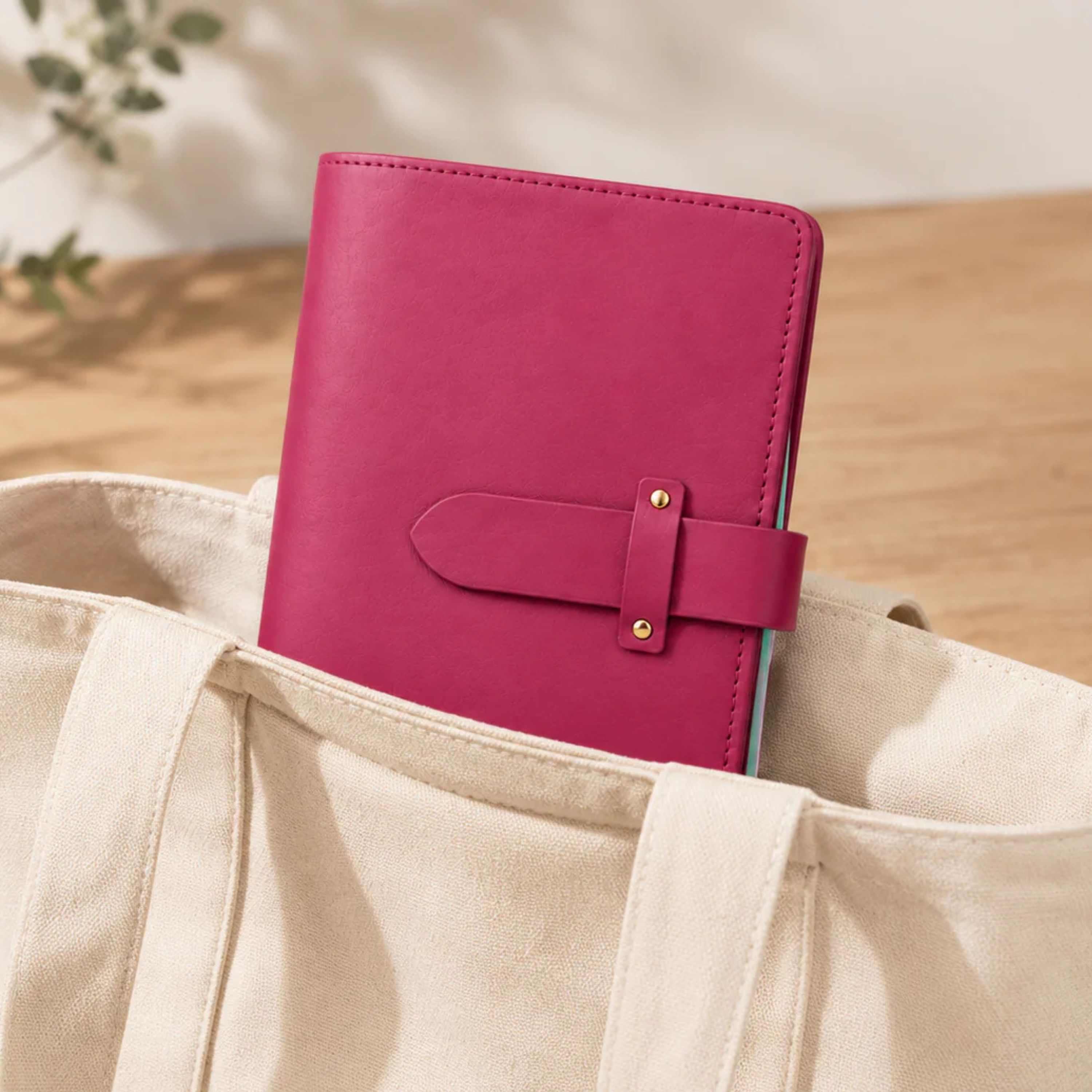 Red Journal in tote bag