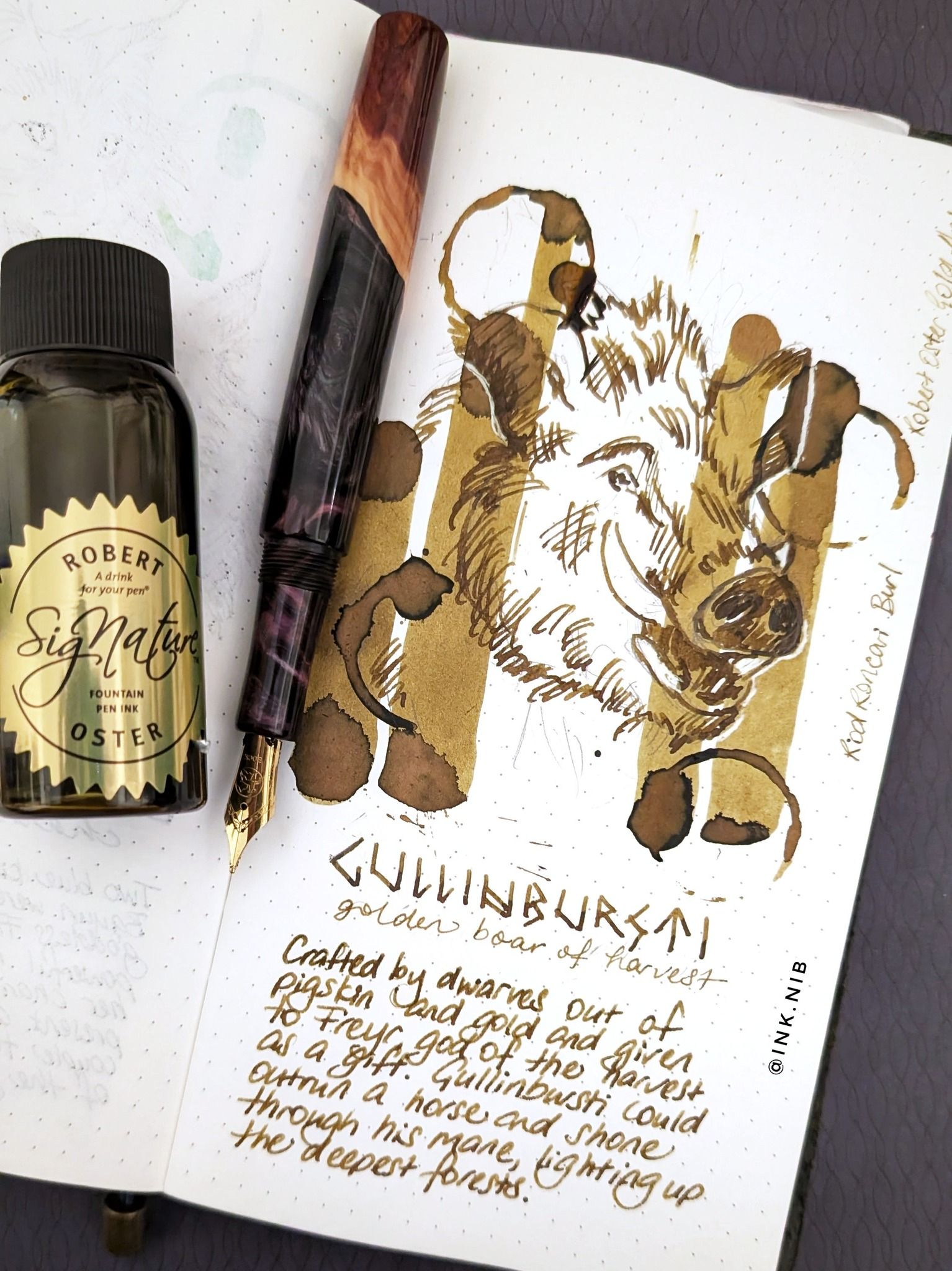 Artwork by Nicole Davenport using Gold Antiqua