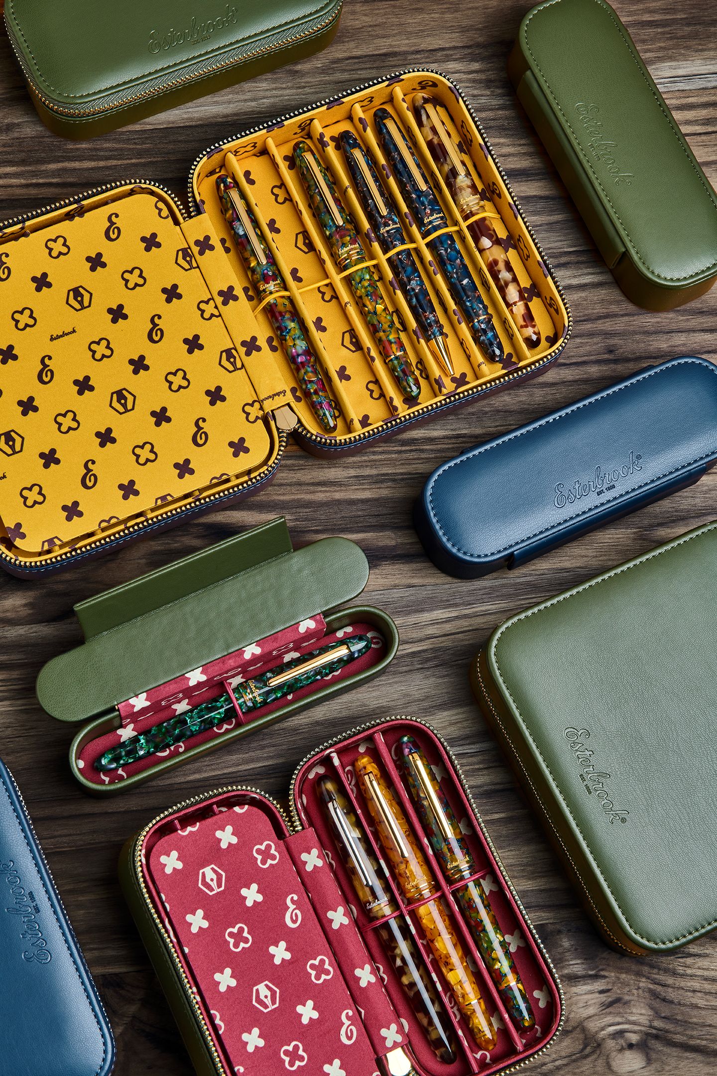 various Esterbrook pen cases
