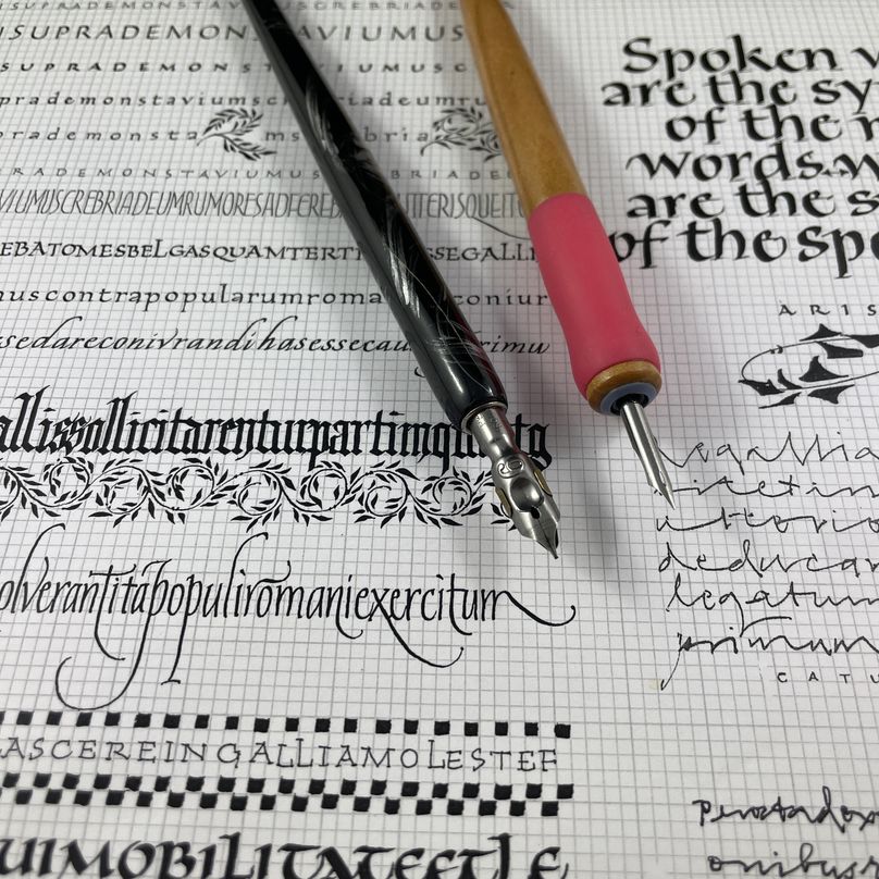 Calligraphy dip pens sample hand written lettering