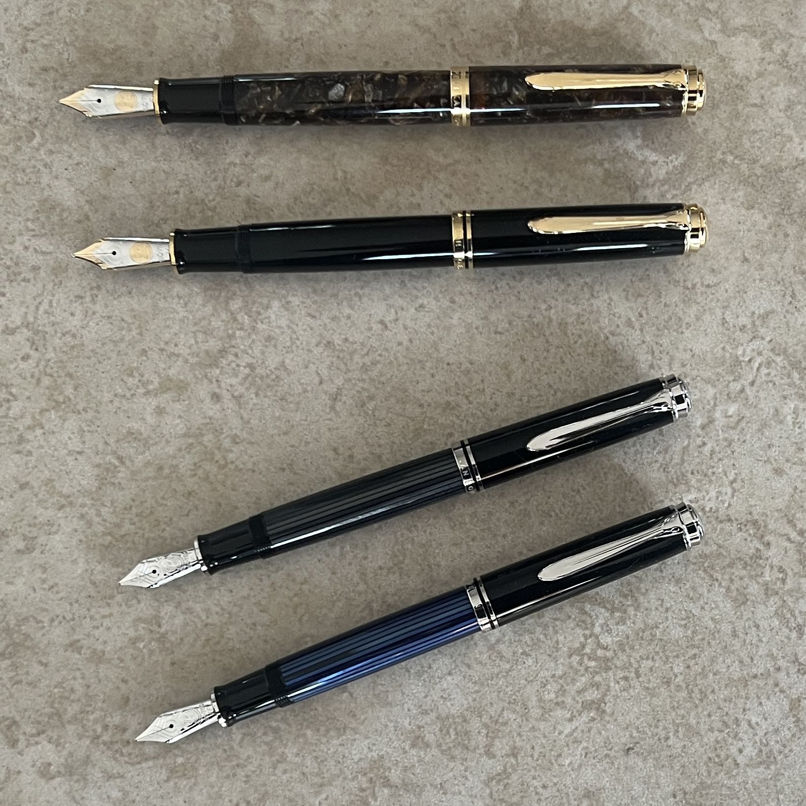 Four Pelikan fountain pens