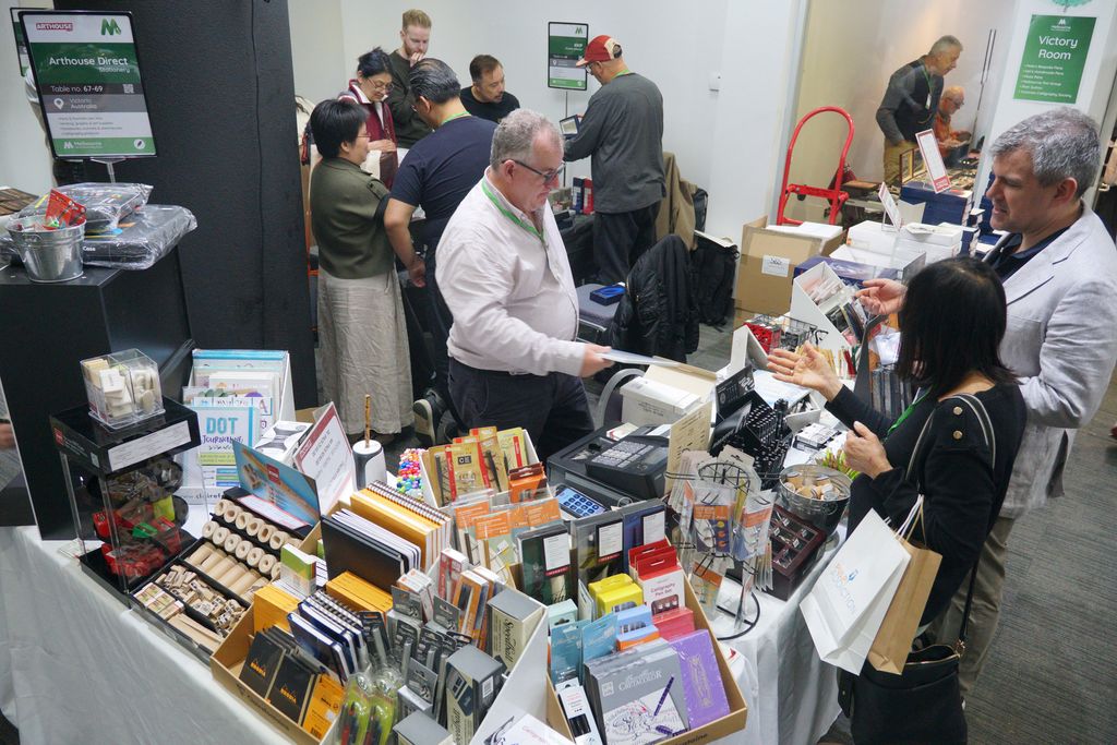An exhibitor table