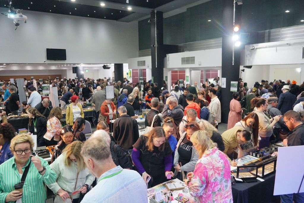 Another view of the busy show floor