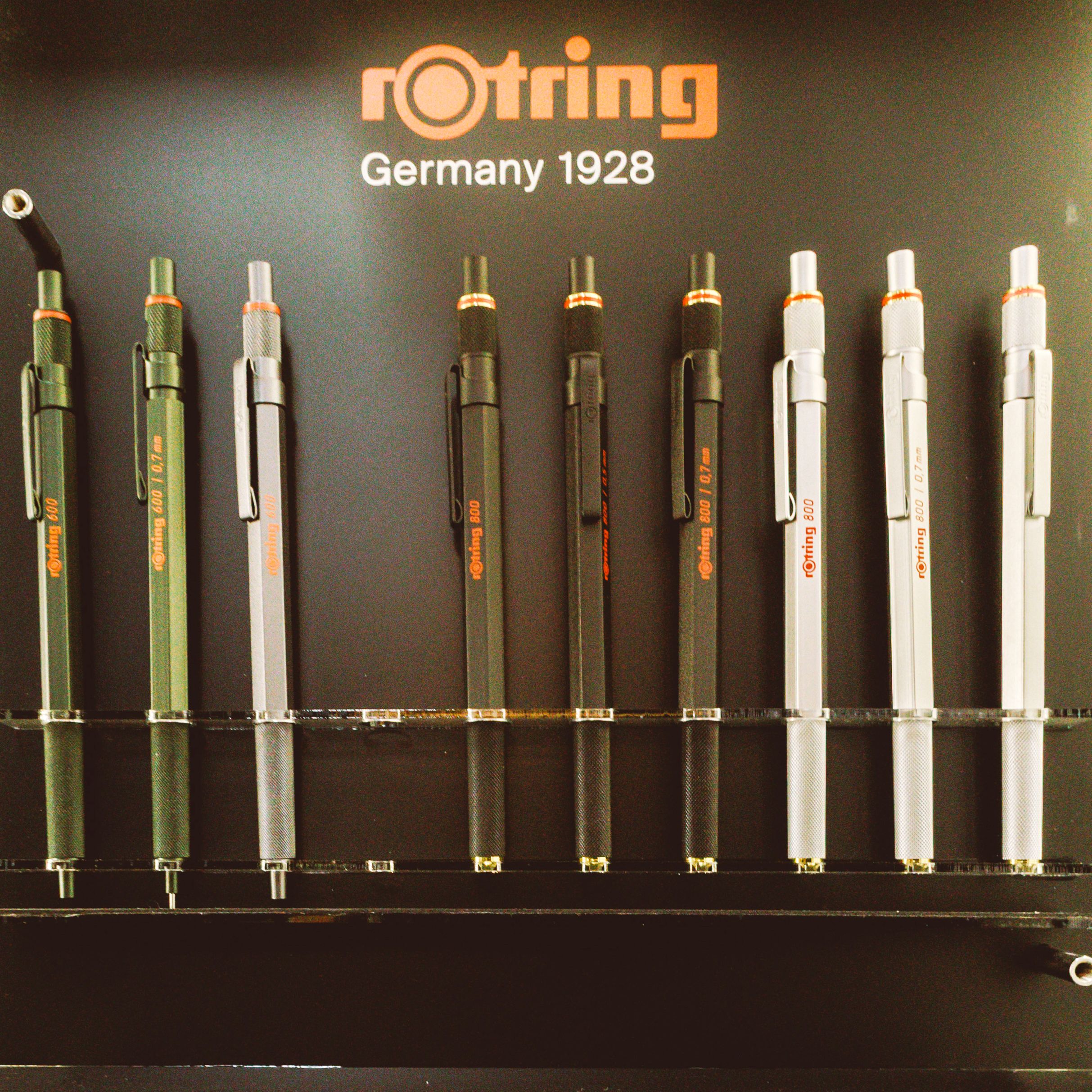 Display point of sale for Rotring mechanical pencils