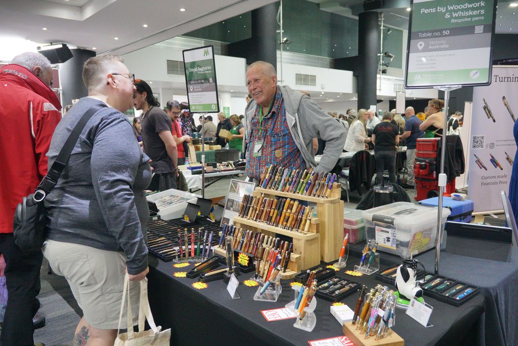 An exhibitor table