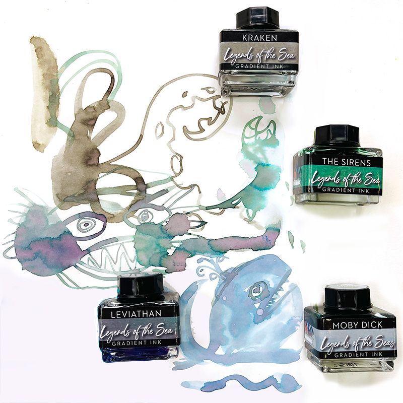 Legends of the Sea swatches 2 ink art