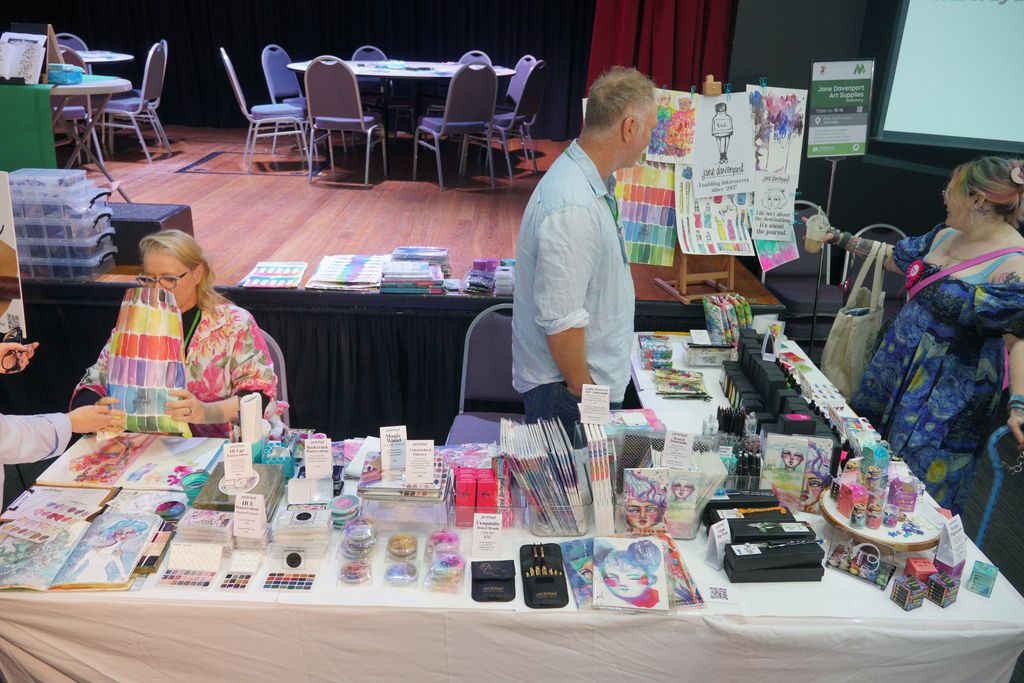 An exhibitor table