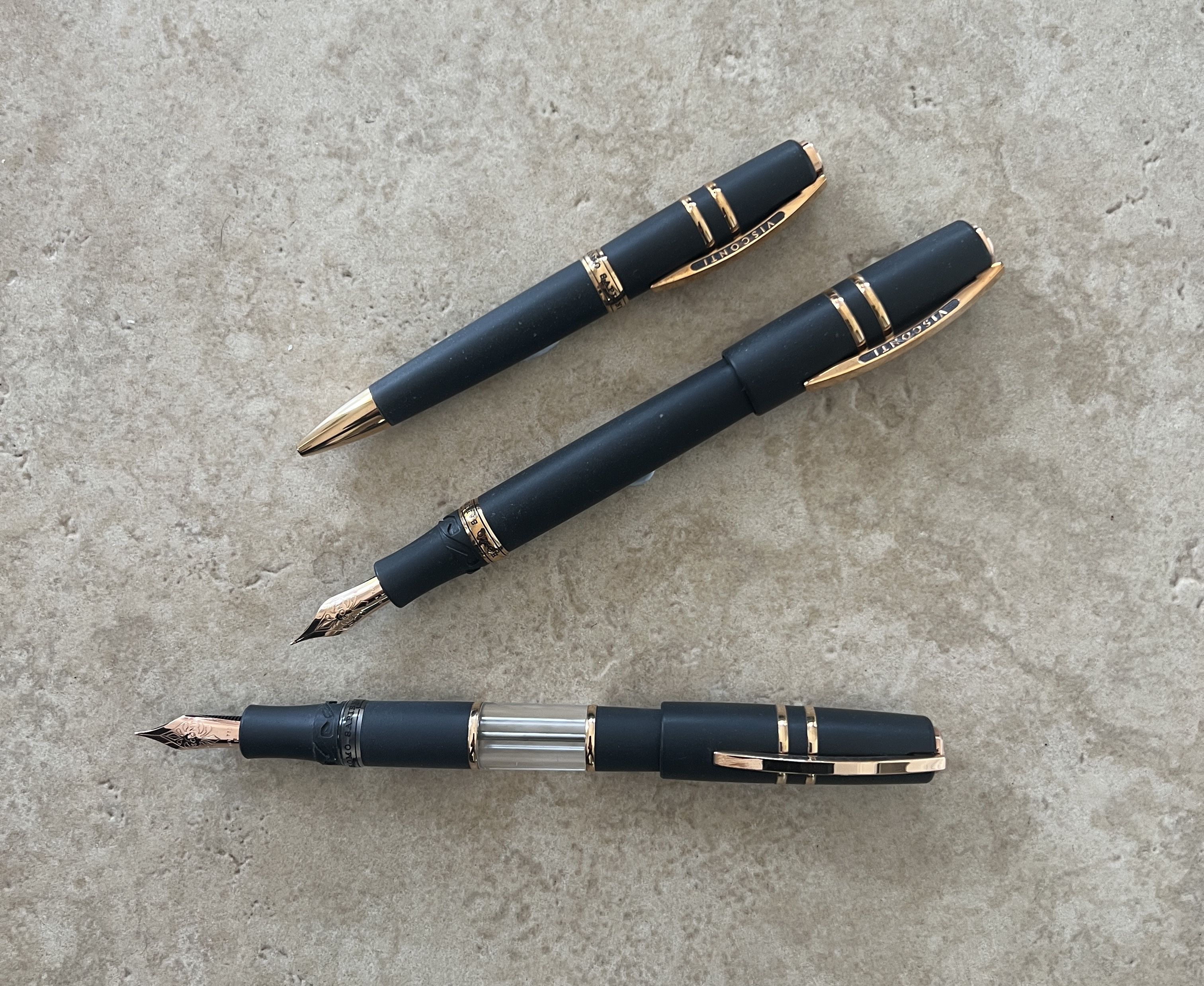 Black Visconti fountain pens
