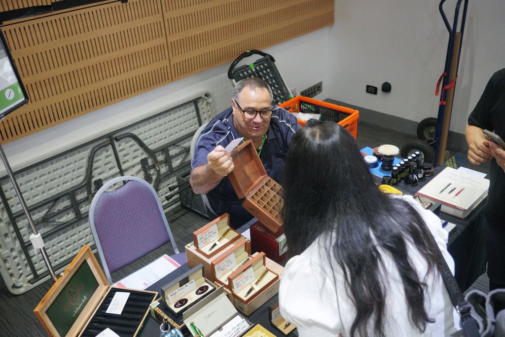 An exhibitor table