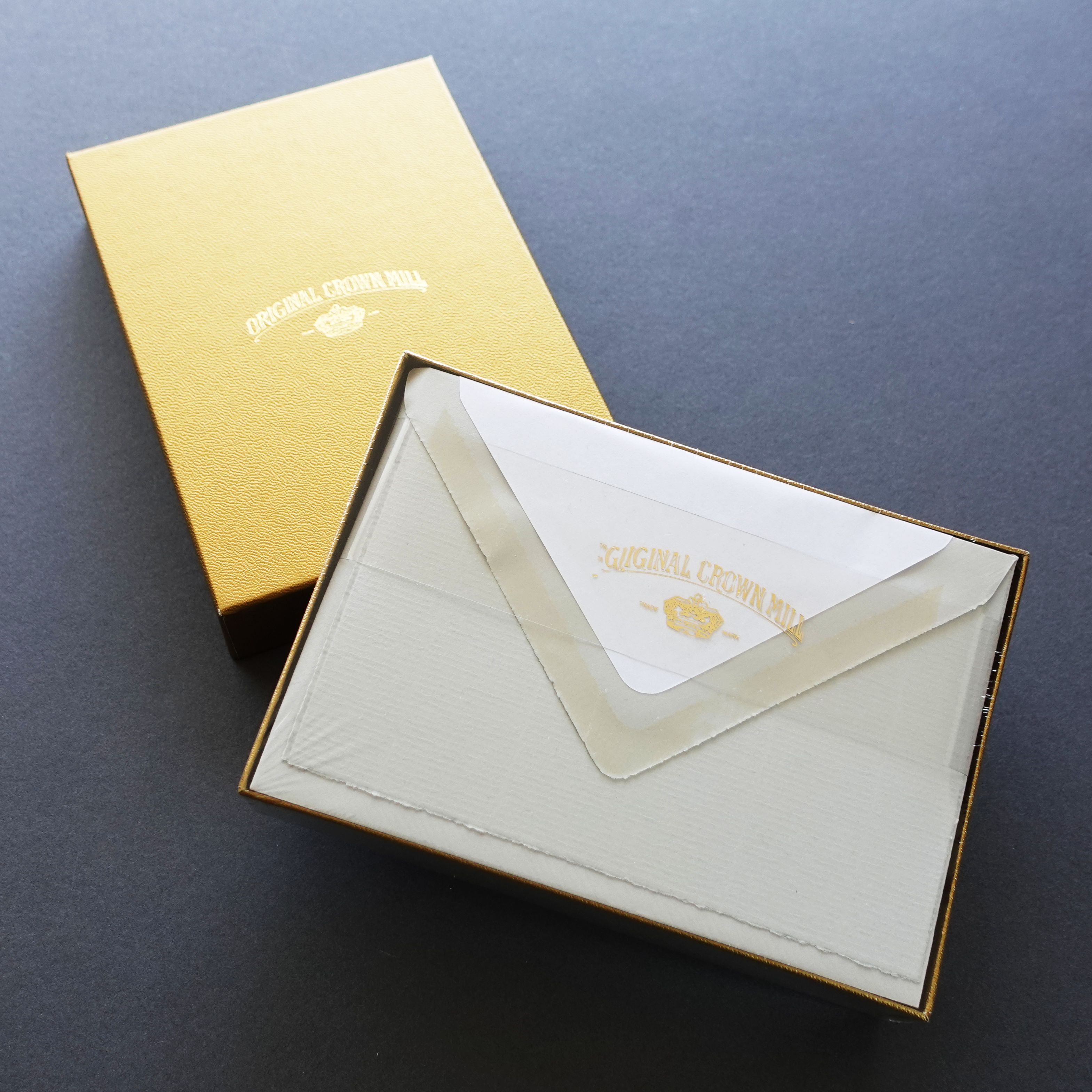 Deckled Edge Paper and Correspondence Cards with matching tissue-lined Envelopes. Handmade using beautiful laid paper.