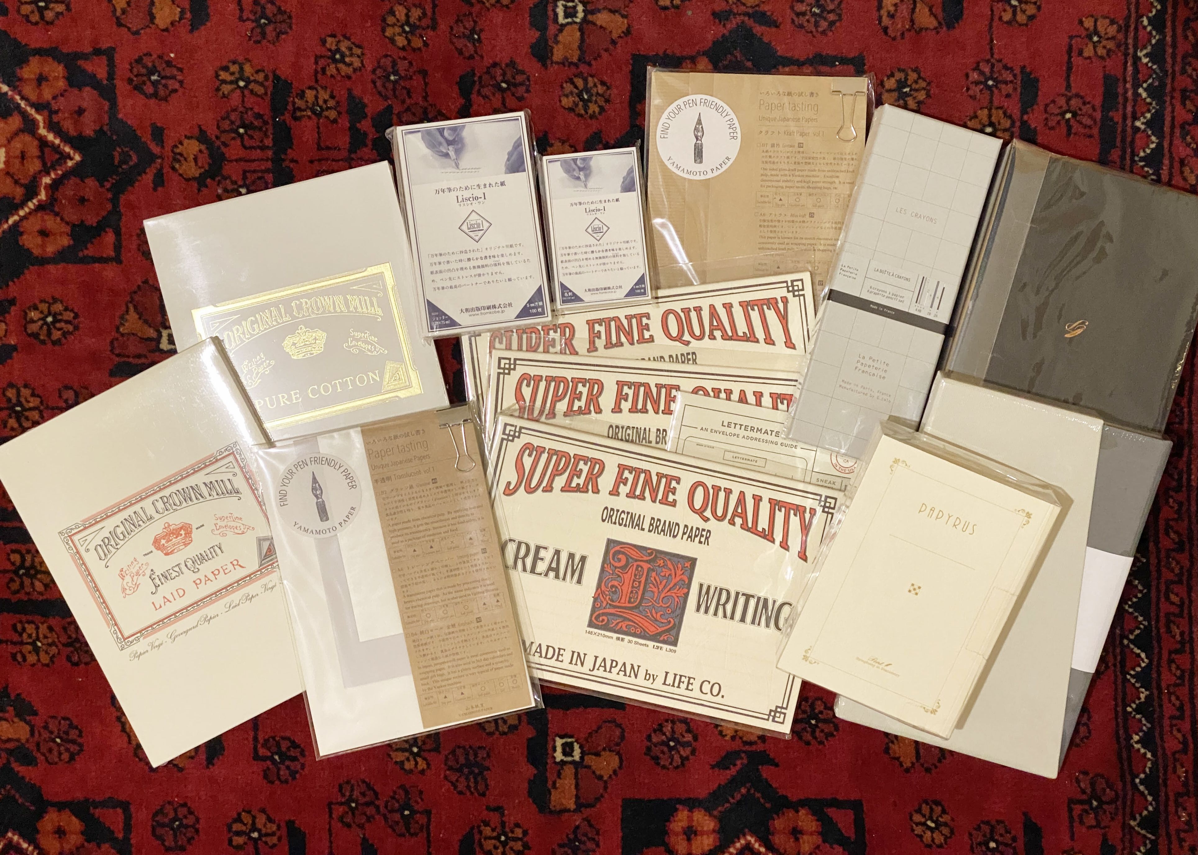 various paper pads and packs