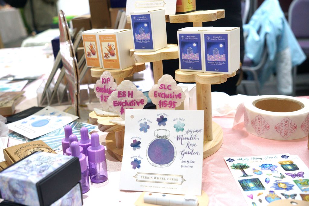 A gorgeous collection of inks and stationery items at the Soe & Soe table