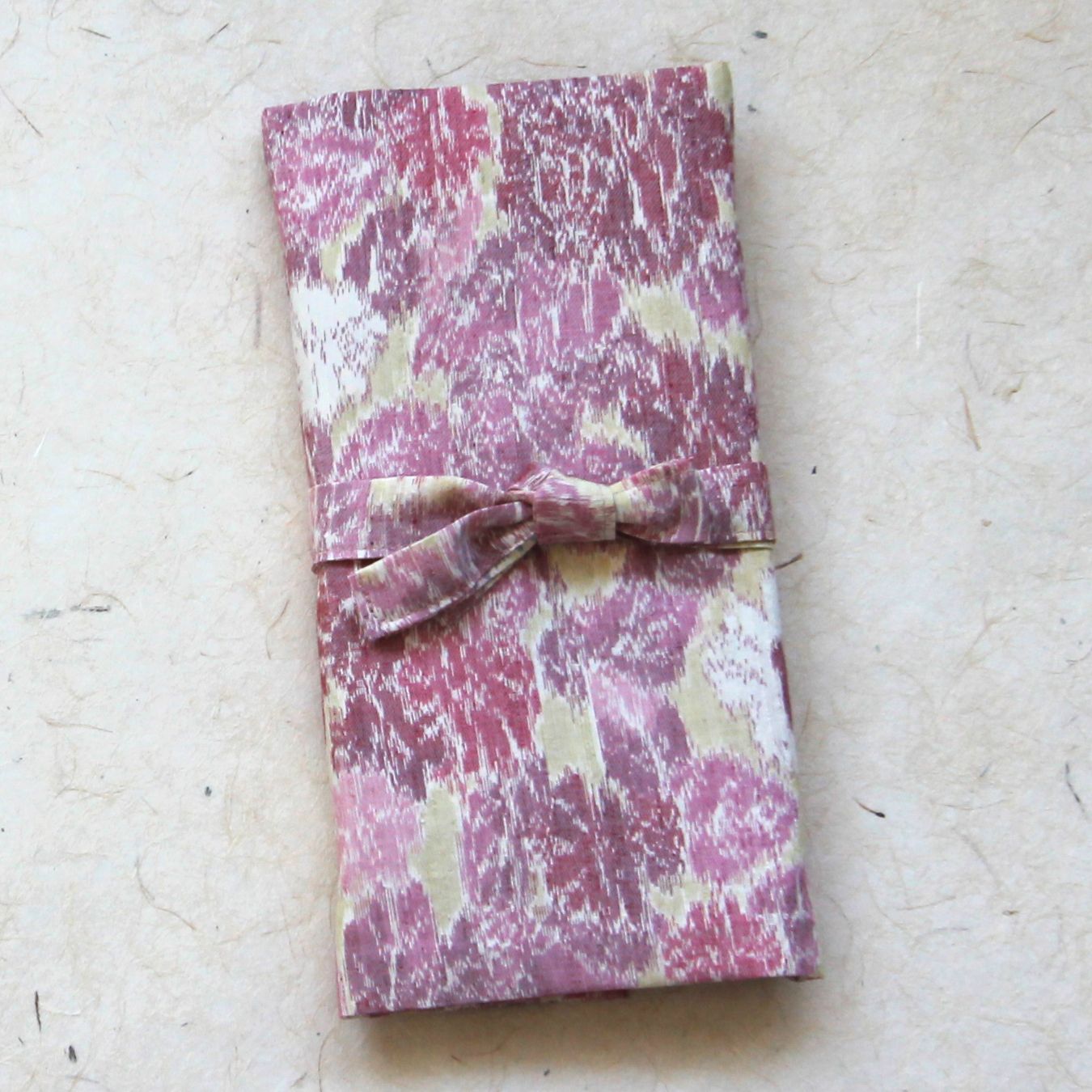 Pink recycled kimono journal wrap