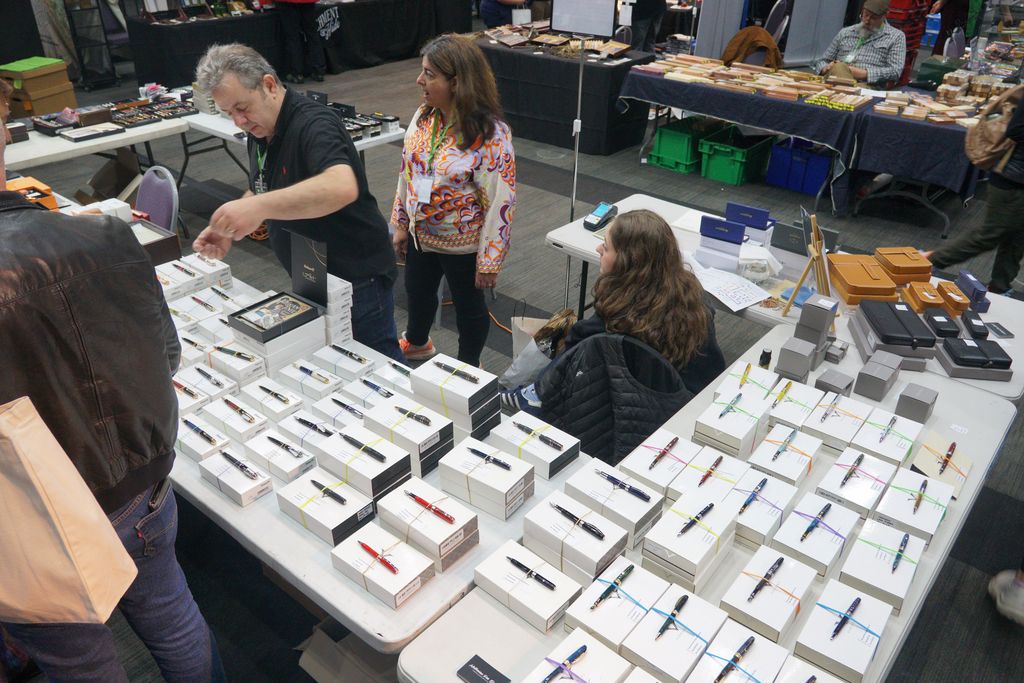 An exhibitor table