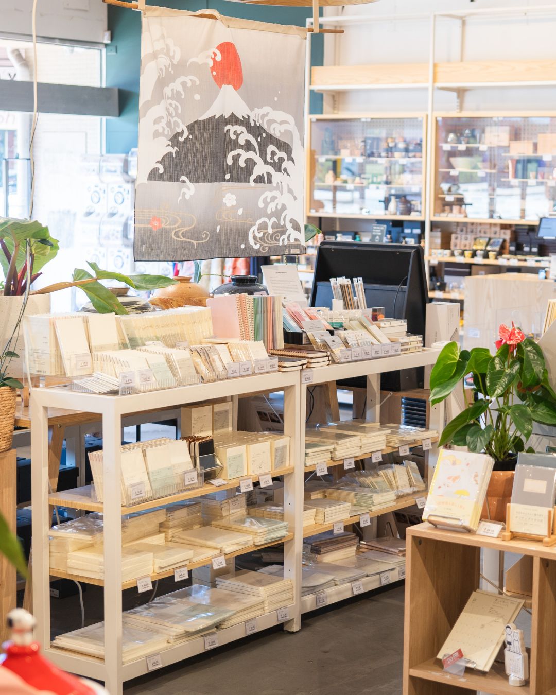 Midori stand in the Clayton store