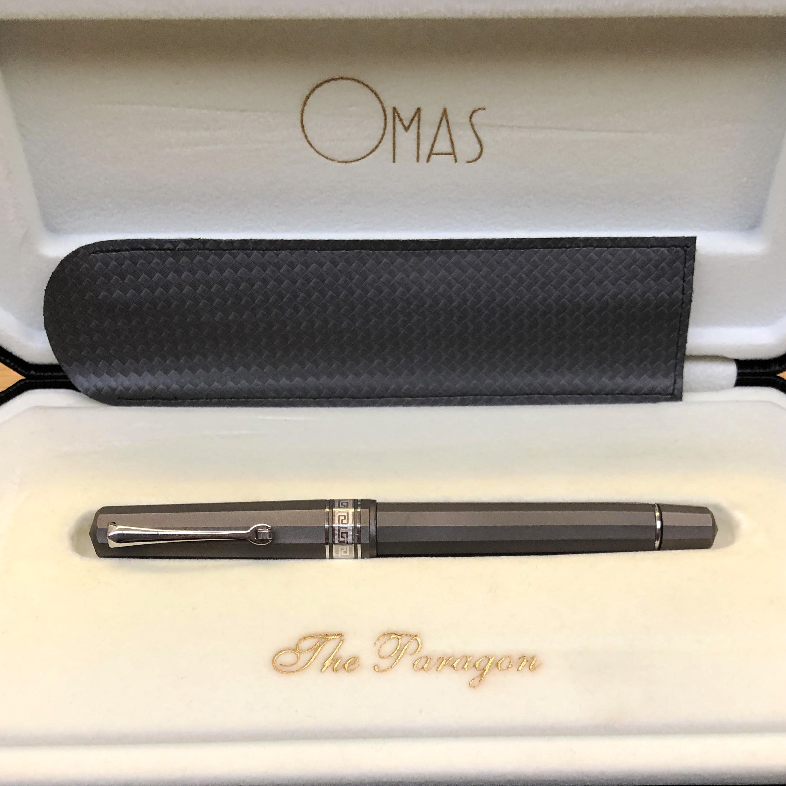 Omas Paragon fountain pen in case