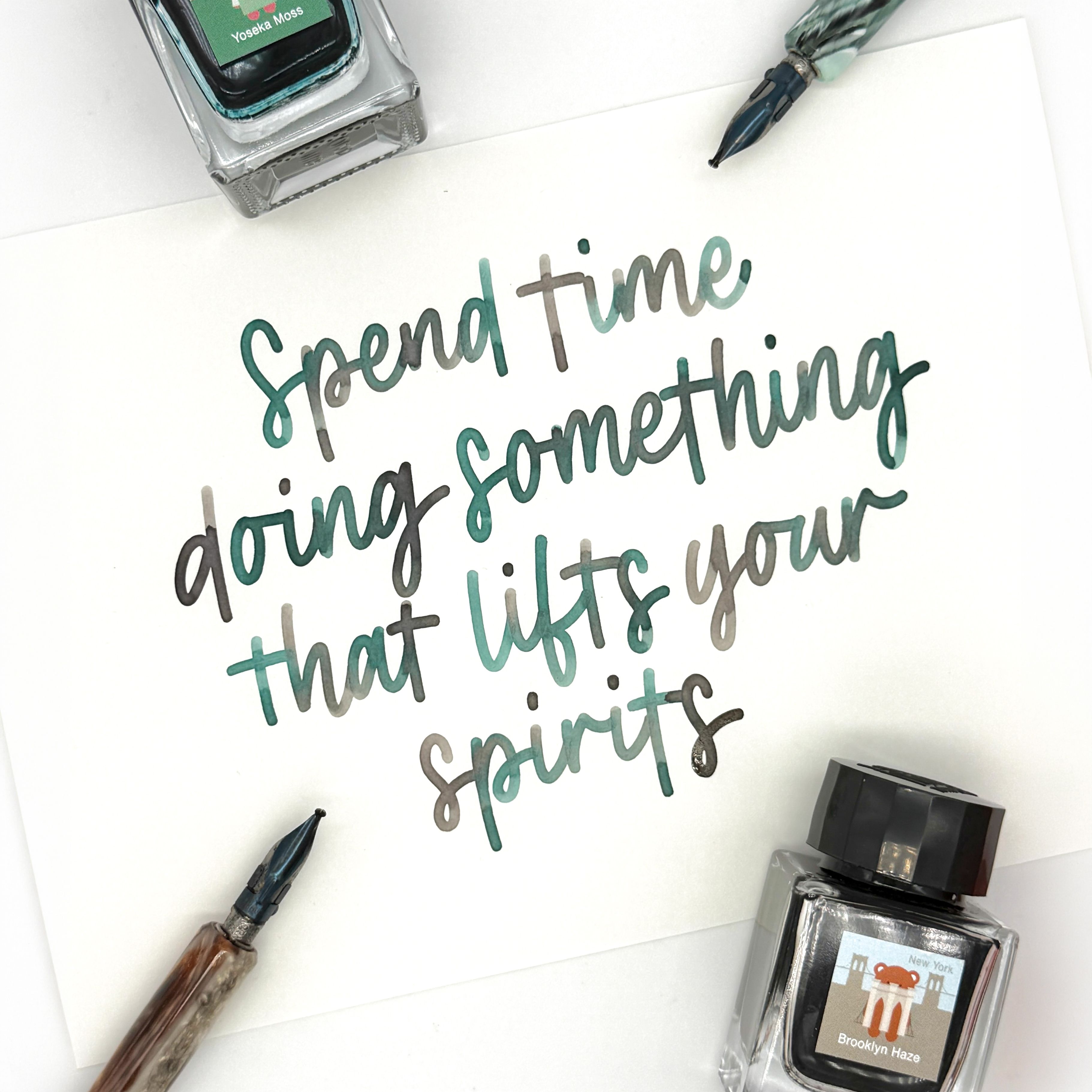 Handlettering. Spend time doing something that lifts your spirits.