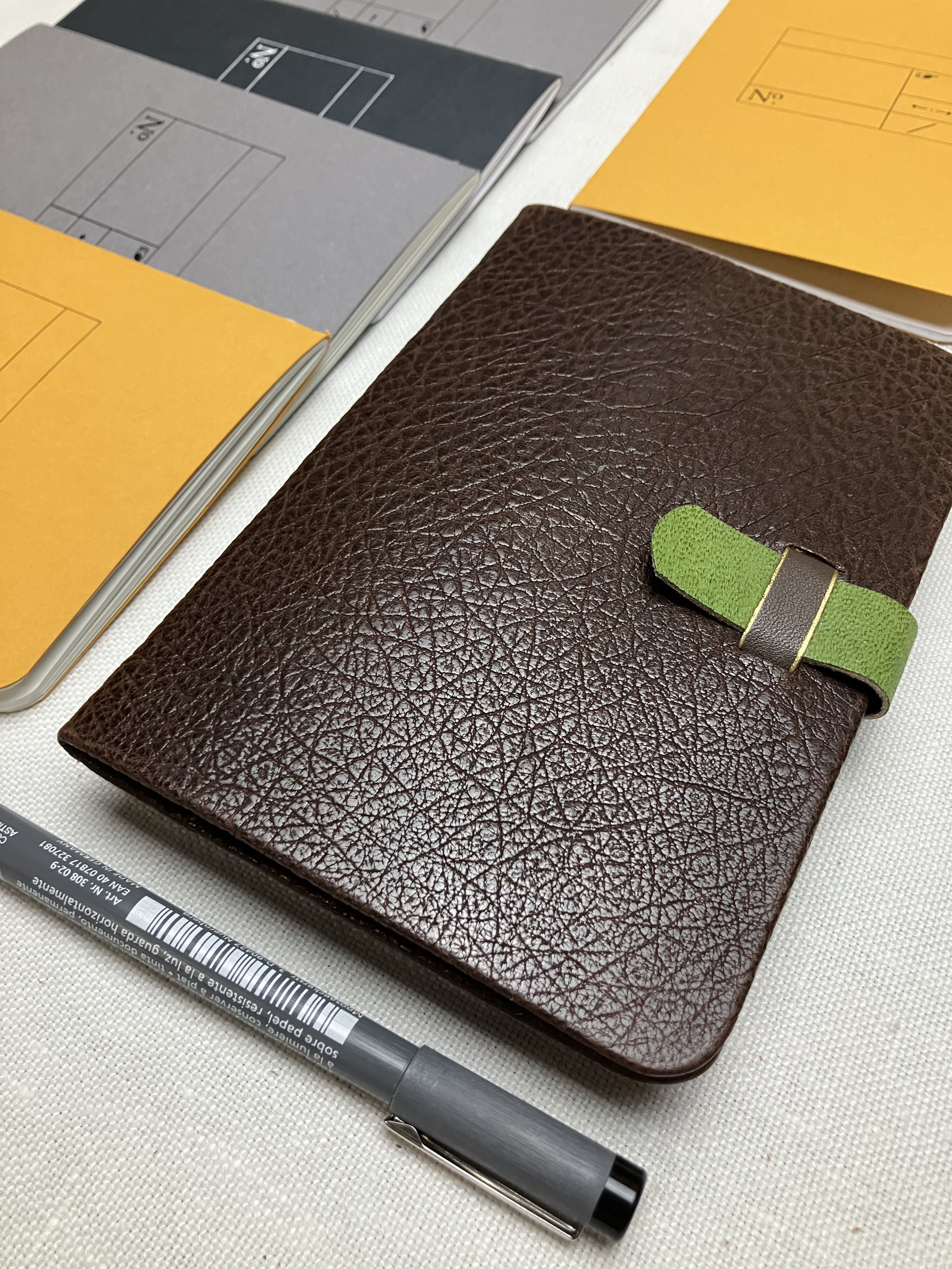 Leather bound notebook cover