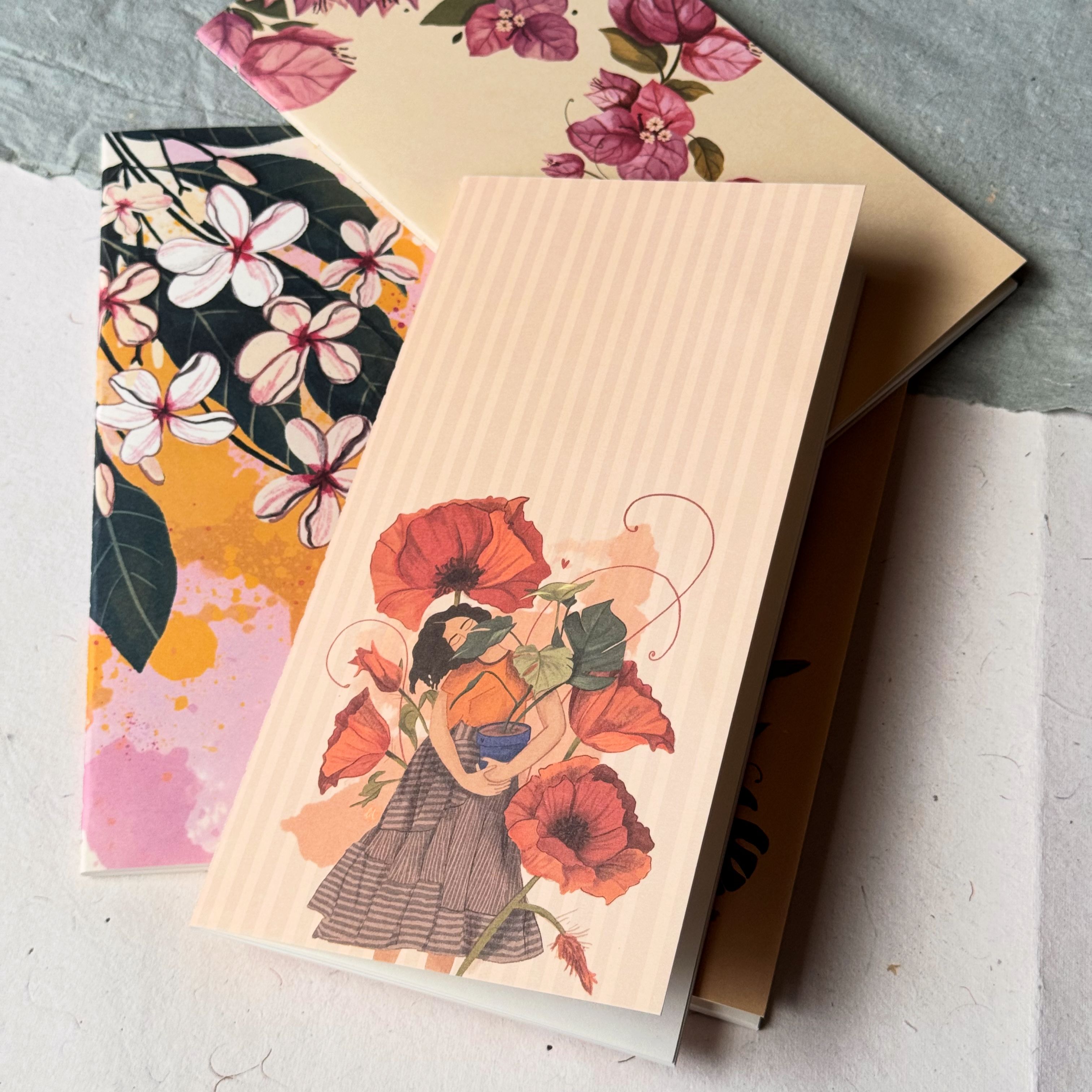 floral designs on greeting cards