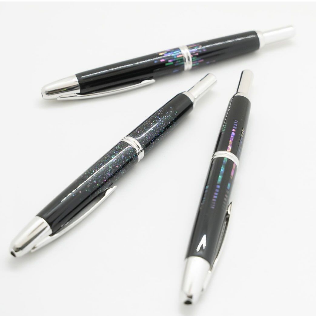 Three Pilot capless fountain pens raden series