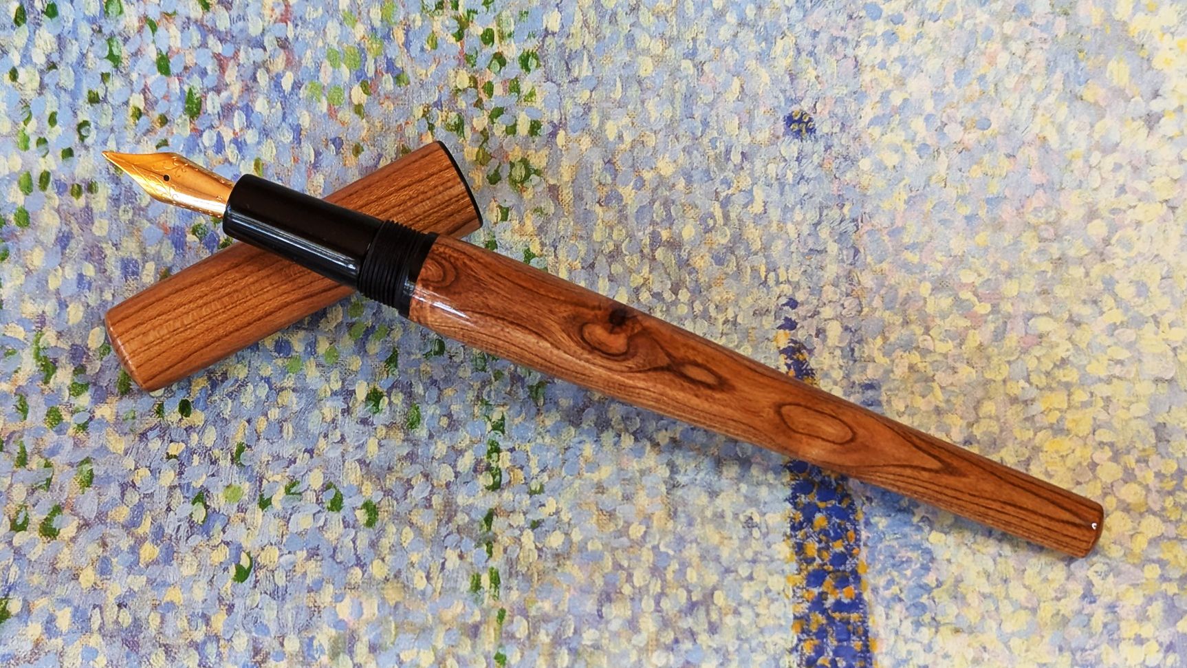 Bespoke fountain pen, Walnut Spots